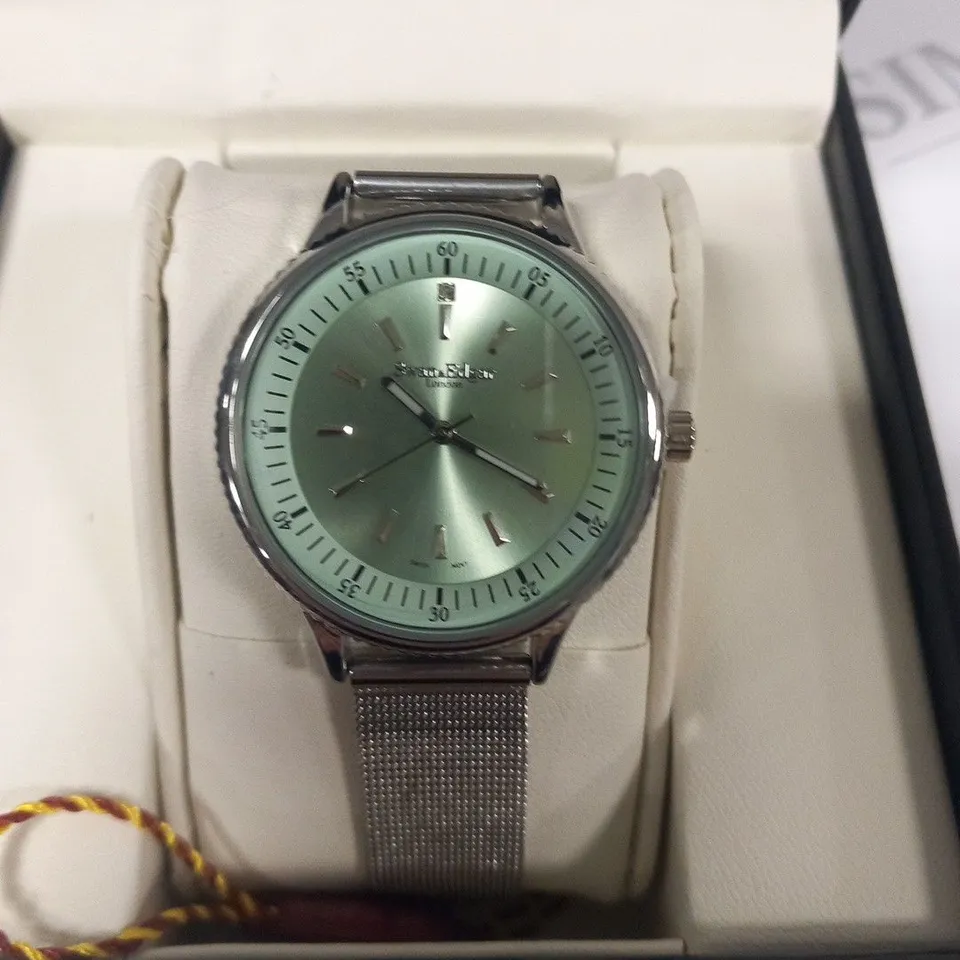 BOXED SWAN & EDGAR WRIST WATCH WITH STAINLESS STEEL STRAP