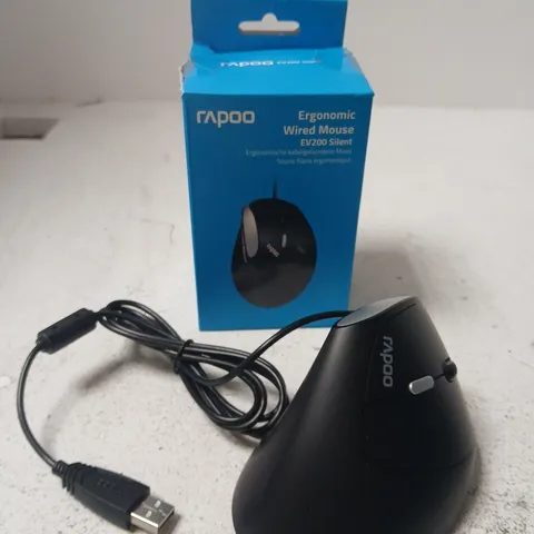 RAPOO EV200 SILENT ERGONOMIC WIRED MOUSE