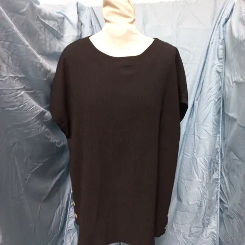 KIM & CO BLACK KNIT TOP – UK M (M/M)