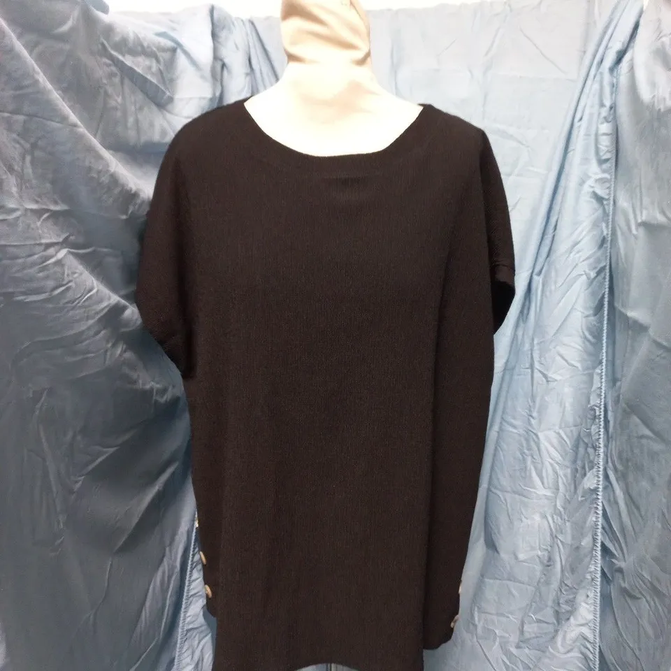 KIM & CO BLACK KNIT TOP – UK M (M/M)