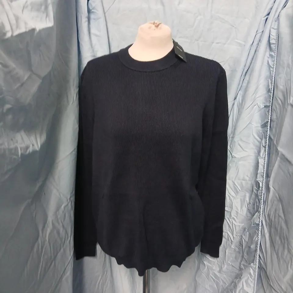 LEGEND LONDON RIDGE KNIT SWEATSHIRT – NAVY, SIZE M
