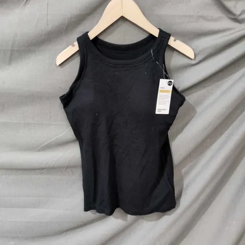 M&S SECRET SUPPORT HIGH NECK VEST, WOMEN'S TANK TOP, BLACK, UK 16