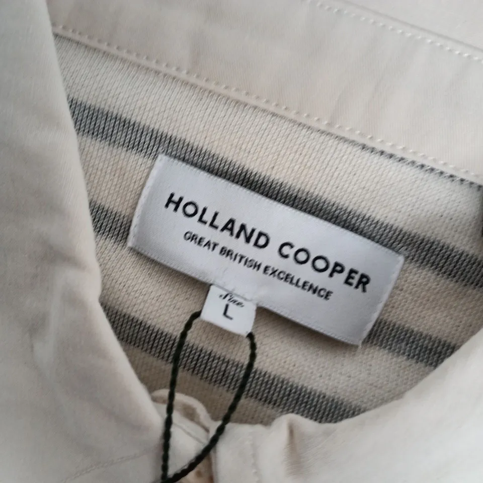 HOLLAND COOPER PORTOFINO CO-ORD IN NATURAL NAVY STRIPE - LARGE