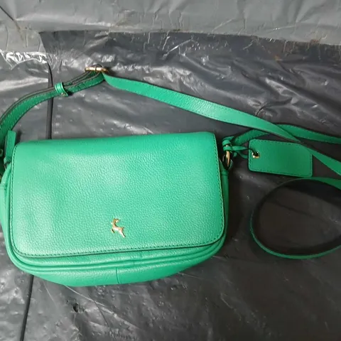 ASHWOOD LEATHER FLAPOVER CAMERA BAG - EMERALD