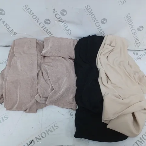 BOX OF ASSORTED CLOTHING TO INCLUDE: DRESSES, TOPS AND TROUSERS