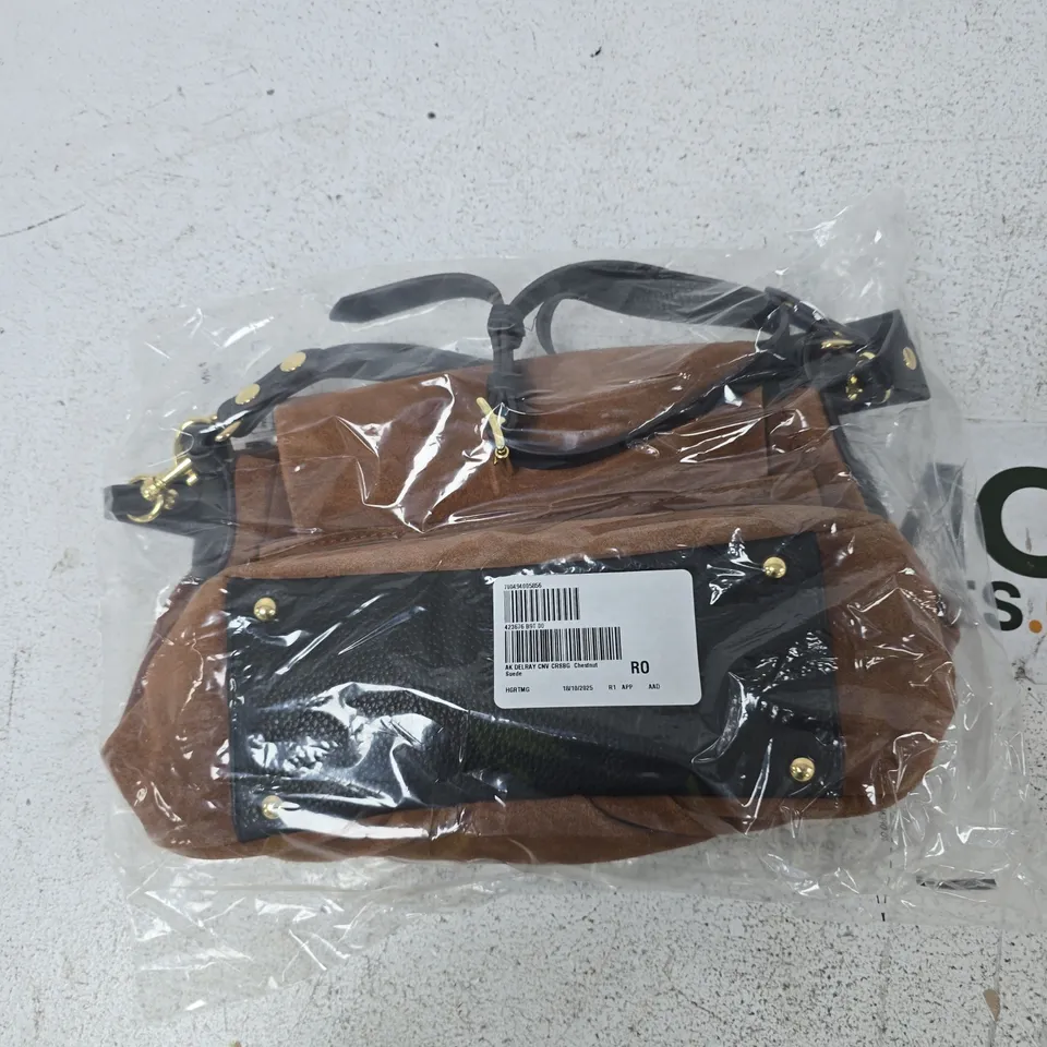 AIMEE KESTENBERG CHESTNUT SUEDE CROSSBODY BAG