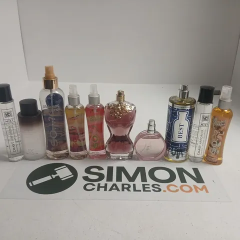 APPROXIMATELY 10 ASSORTED UNBOXED FRAGRANCES