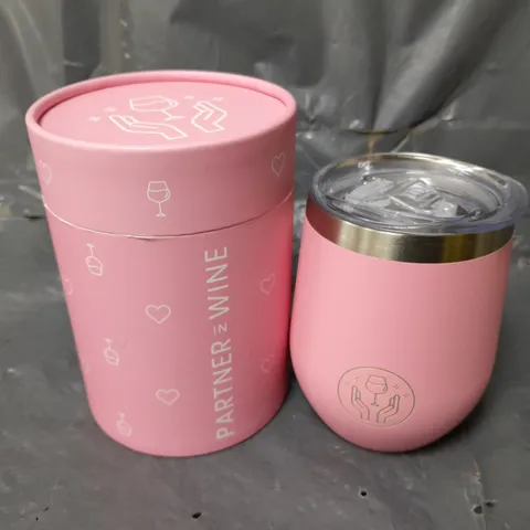 BOXED PARTNER IN WINE INSULATED WINE TUMBLER