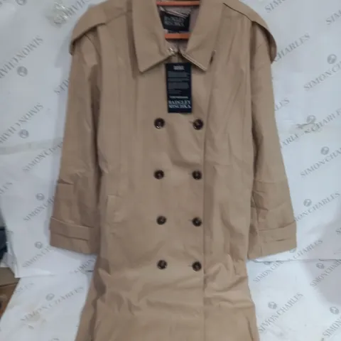 BADGLEY MISCHKA BEIGE TRENCH COAT VEGAN LEATHER SIZE 3XL