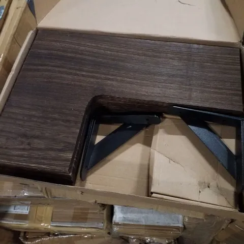 BOXED CORNER SHELF - BROWN