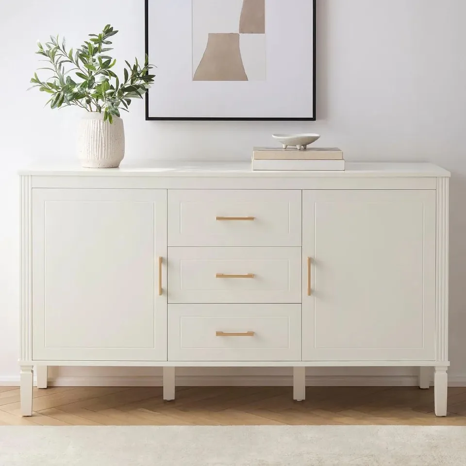 BOXED DUSK SIENNA 2 DOOR/3 DRAWER SIDEBOARD - TAUPE (1 BOX)