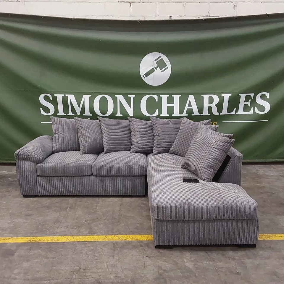 AMALFI RIGHT HAND SCATTER BACK FABRIC CORNER CHAISE SOFA  RRP £999