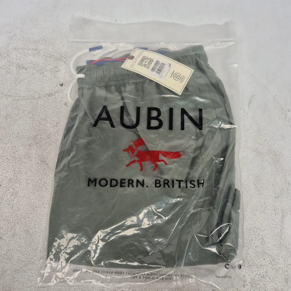 BAGGED AUBIN GREEN BARDNEY SWIM SHORTS IN GREEN - XL