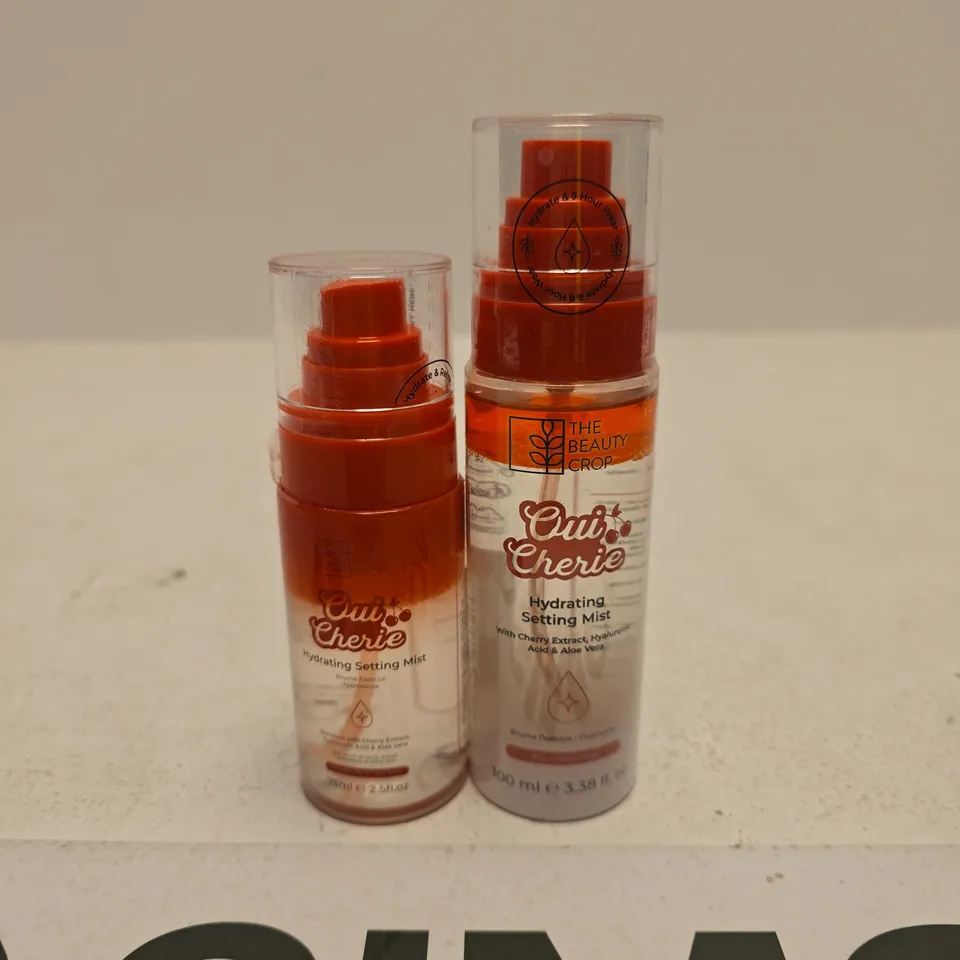 THE BEAUTY CROP OUI CHERIE HYDRATING SETTING MIST – CHERRY EXTRACT, SET OF 2 (75ML & 100ML)