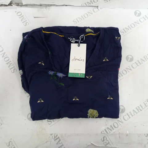 JOULES V-NECK TUNIC NAVY BEES UK SIZE 10