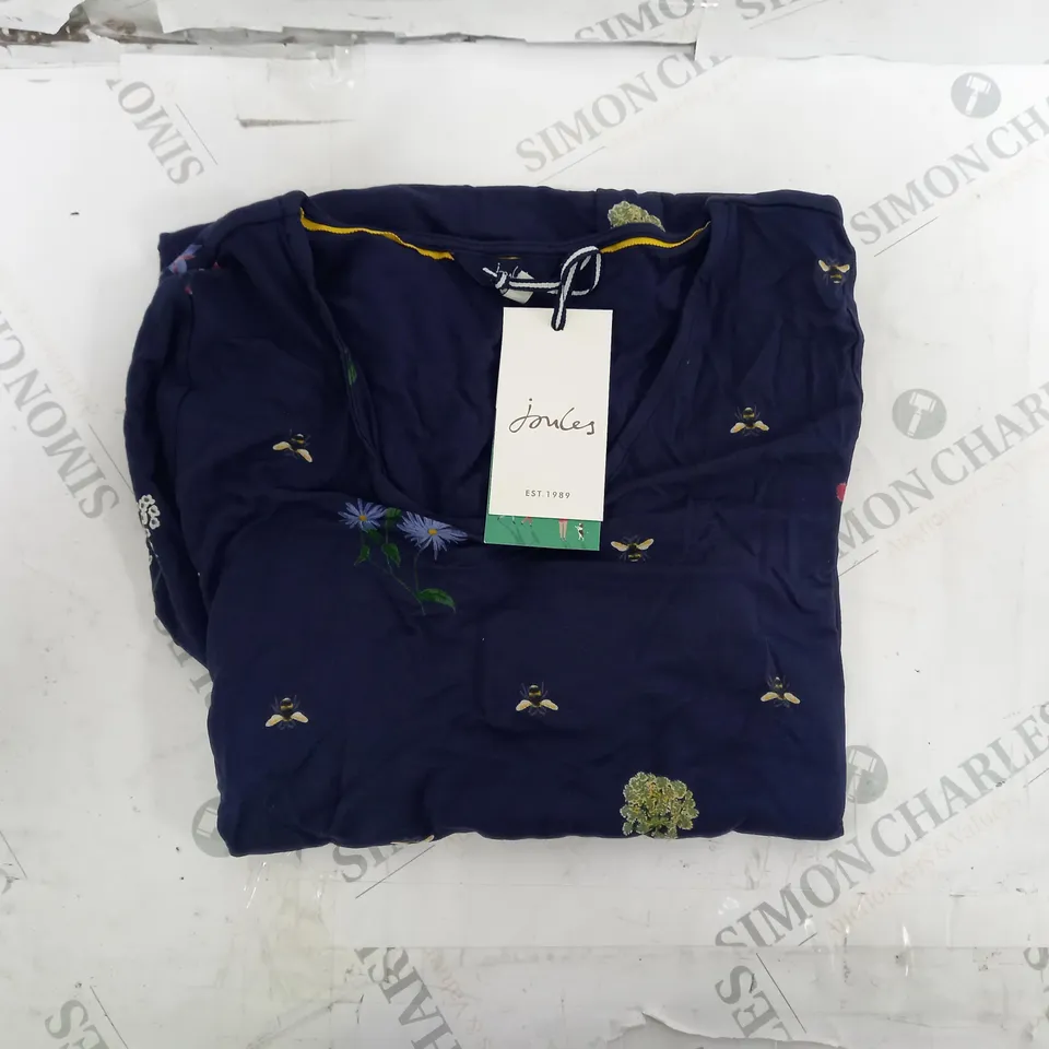 JOULES V-NECK TUNIC NAVY BEES UK SIZE 10