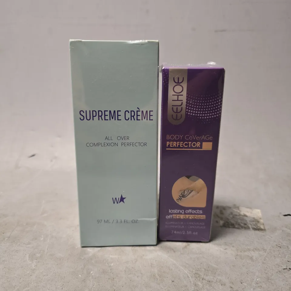 APPROXIMATELY 15 ASSORTED HEALTH & BEAUTY ITEMS TO INCLUDE - EELHOE BODY COVER AGE PERFECTOR , SUPREME CREME 