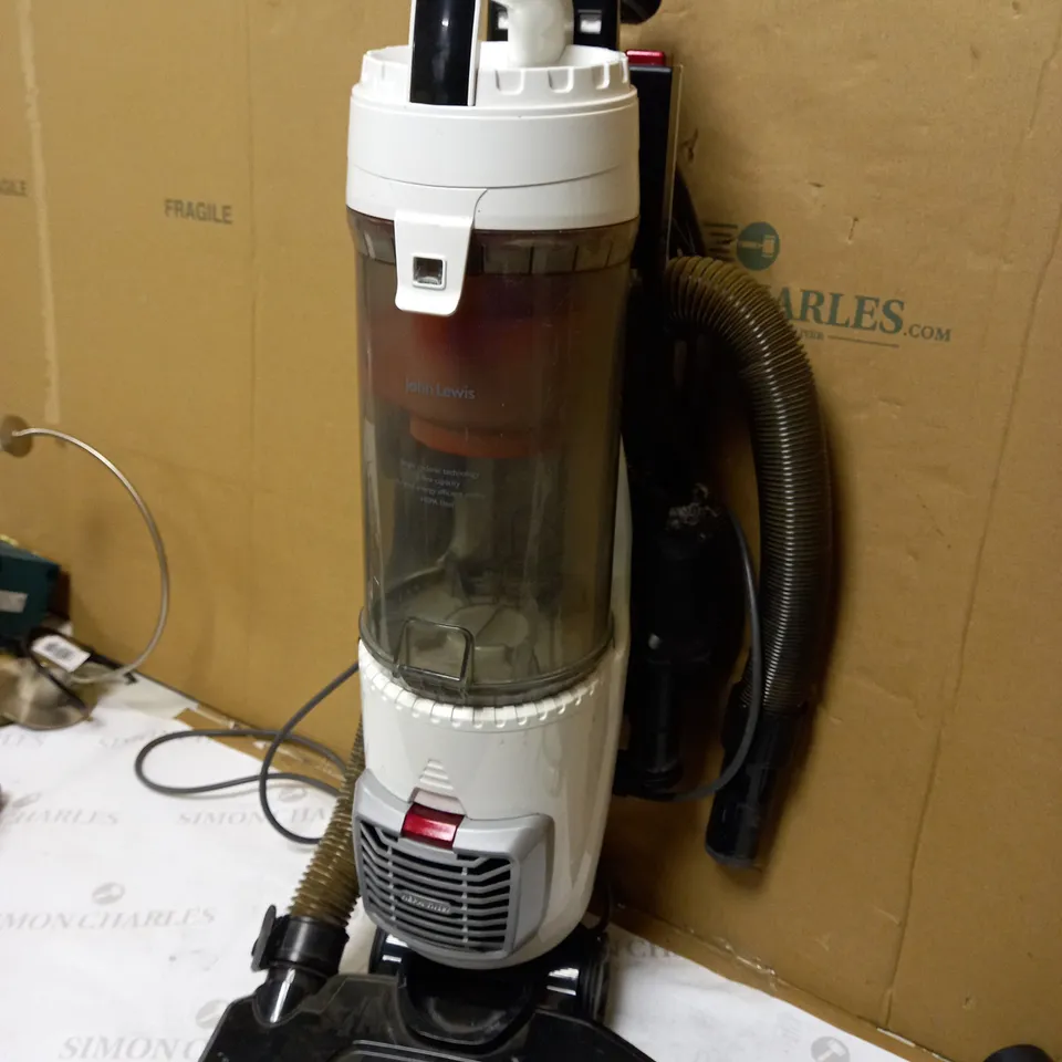 JOHN LEWIS 3L UPRIGHT VACUUM CLEANER WHITE