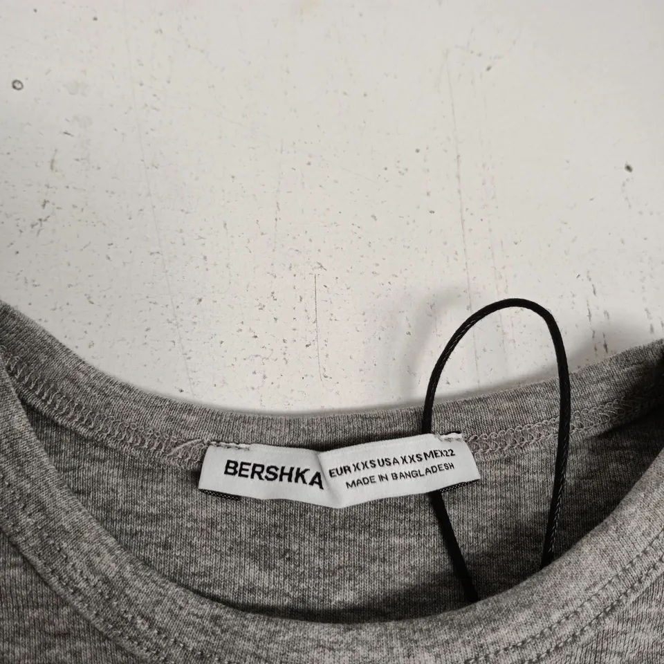 BERSHKA WOMEN'S GREY LONG-SLEEVE KNIT TOP – UK 6 (EU XS)