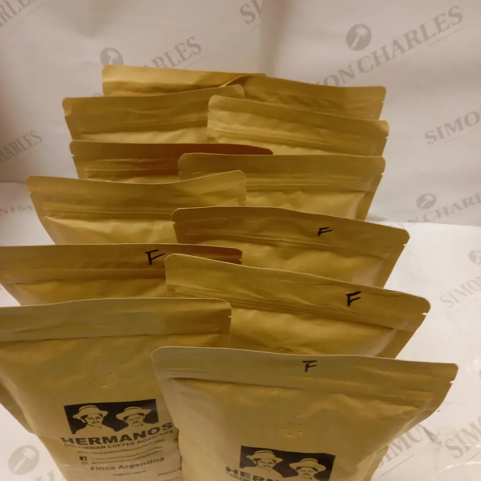 HERMANOS COLUMBIAN COFFEE ROASTERS MEDIUM ROAST BEANS x 12 BAGS