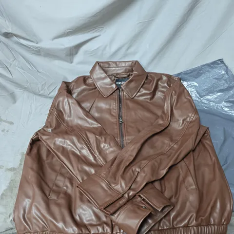 CENTIGRADE BROWN LEATHER JACKET β UK SIZE L