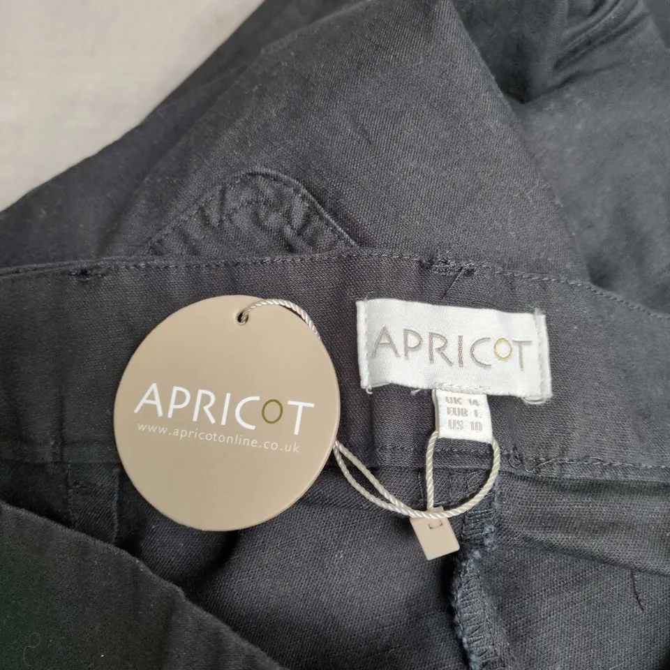 APRICOT UTILITY CARGO WIDE-LEG TROUSERS IN BLACK – UK SIZE L