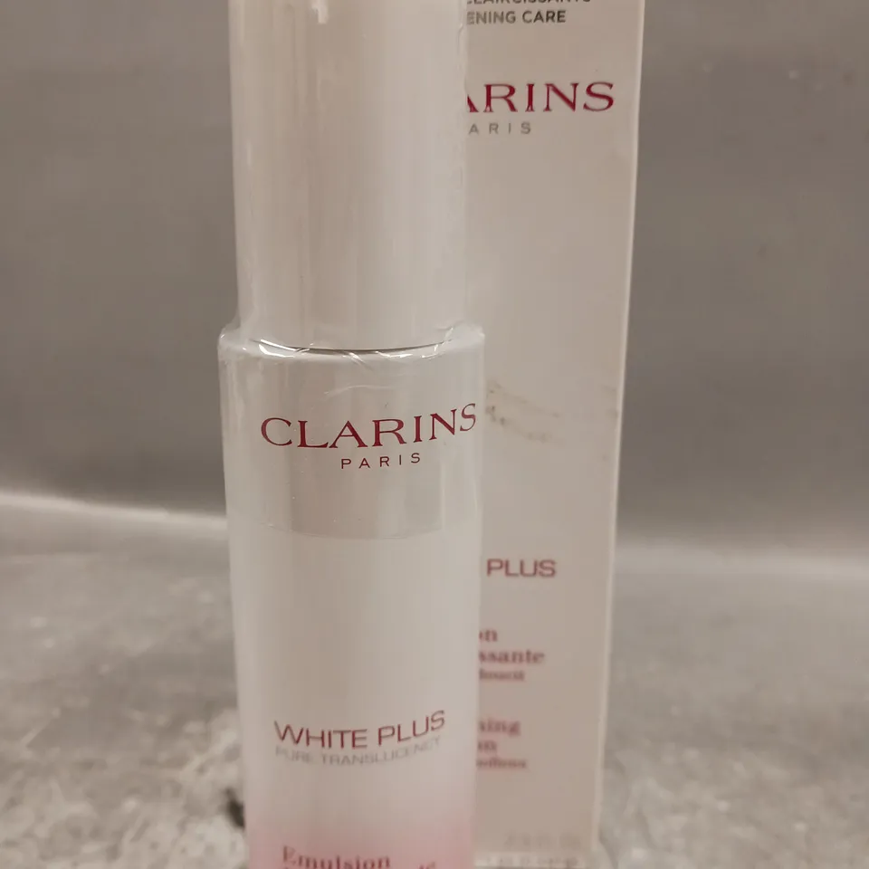 BOXED CLARINS WHITE PLUS BRIGHTENING EMULSION 