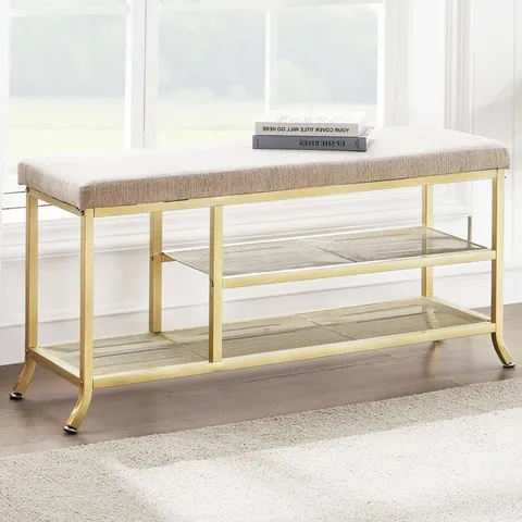 BOXED RICHARD METAL STORAGE BENCH