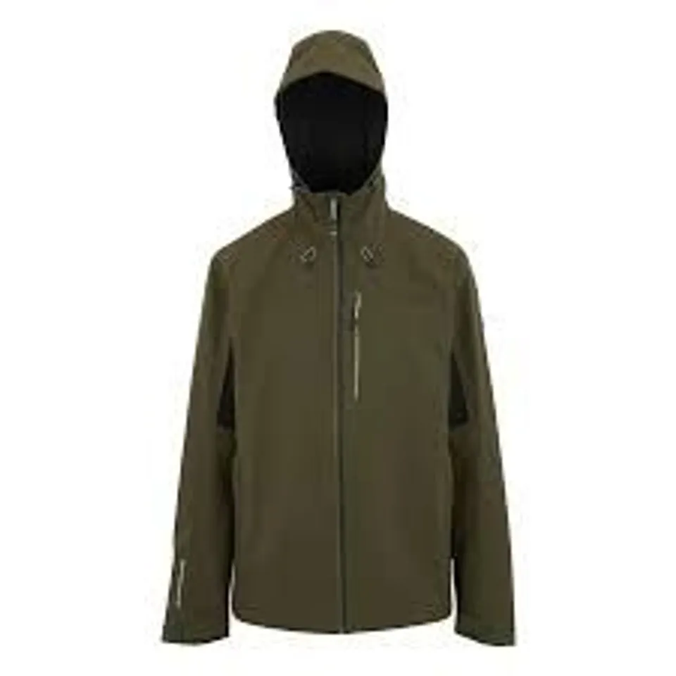 BRAND NEW REGATTA BIRCHDALE FULL ZIP HOODED JACKET IN OLIVE/BLACK - UK 5XL