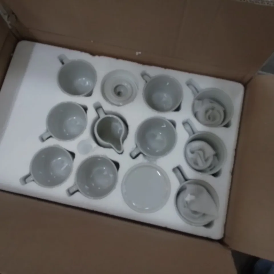 BOXED EBERN DESIGNS ISERAL PORCELAIN CHINA DINNER SET (2 BOXES)