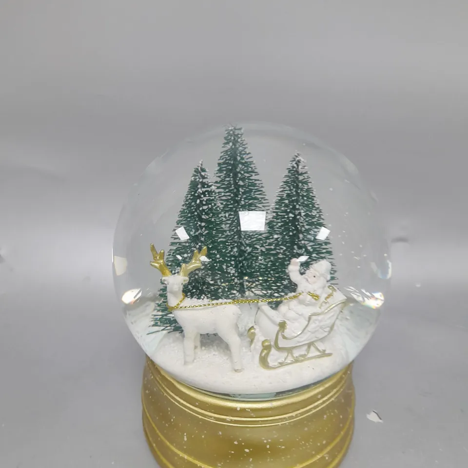 BOXED SANTA EXPRESS CHRISTMAS CHARACTER MUSICAL WATER SPINNER - SANTA