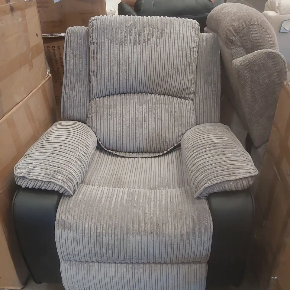 DESIGNER UPHOLSTERED ELECTRIC RECLINING ARMCHAIR