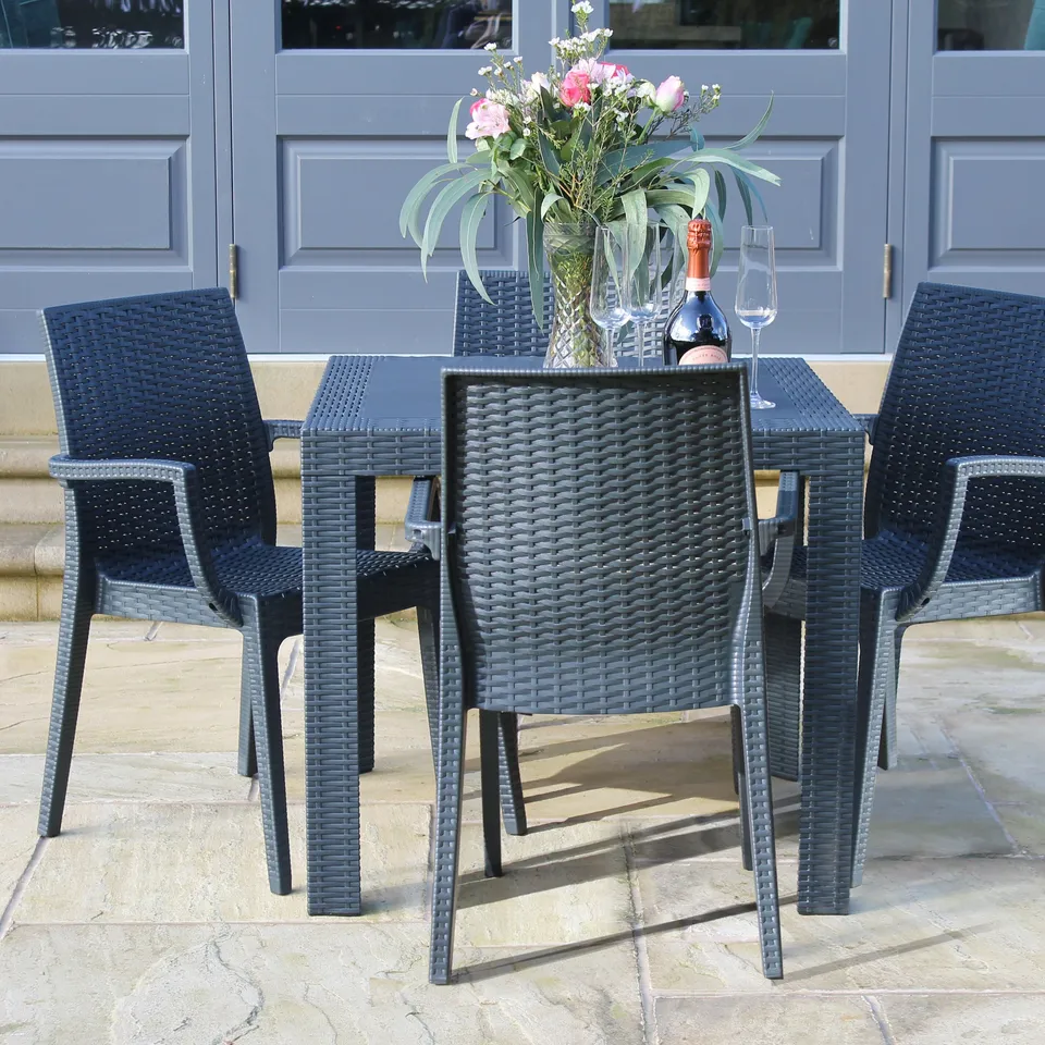 BOXED GREY VALENCIA OUTDOOR CARVER CHAIR