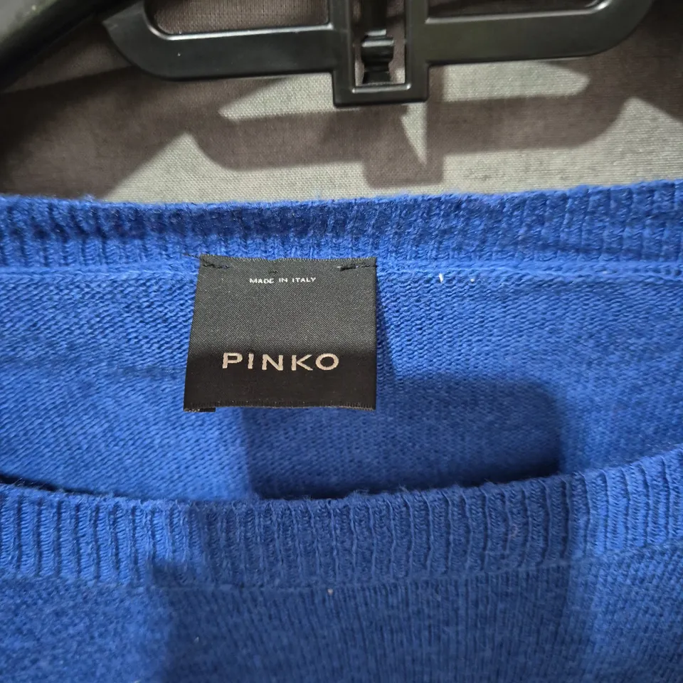 PINKO BLUE LOGO KNIT JUMPER – MADE IN ITALY, WOMEN'S SIZE NOT SPECIFIED