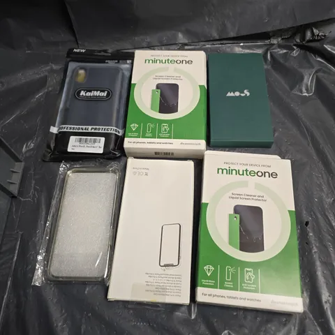 APPROX 20 ASSORTED PHONE ACCESSORIES TO INCLUDE CASES, SCREEN PROTECTORS, CHARGERS, ETC 