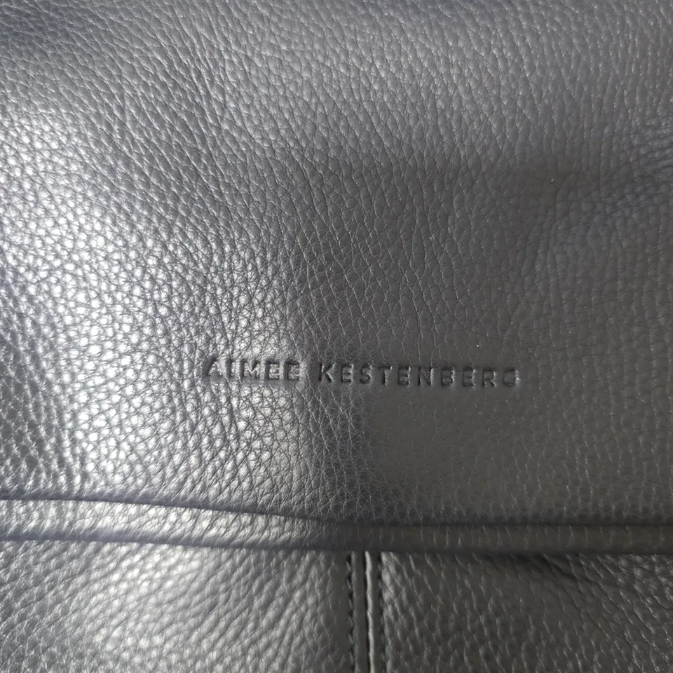 AIMEE KESTENBERG NAVY PEBBLED LEATHER SHOULDER BAG