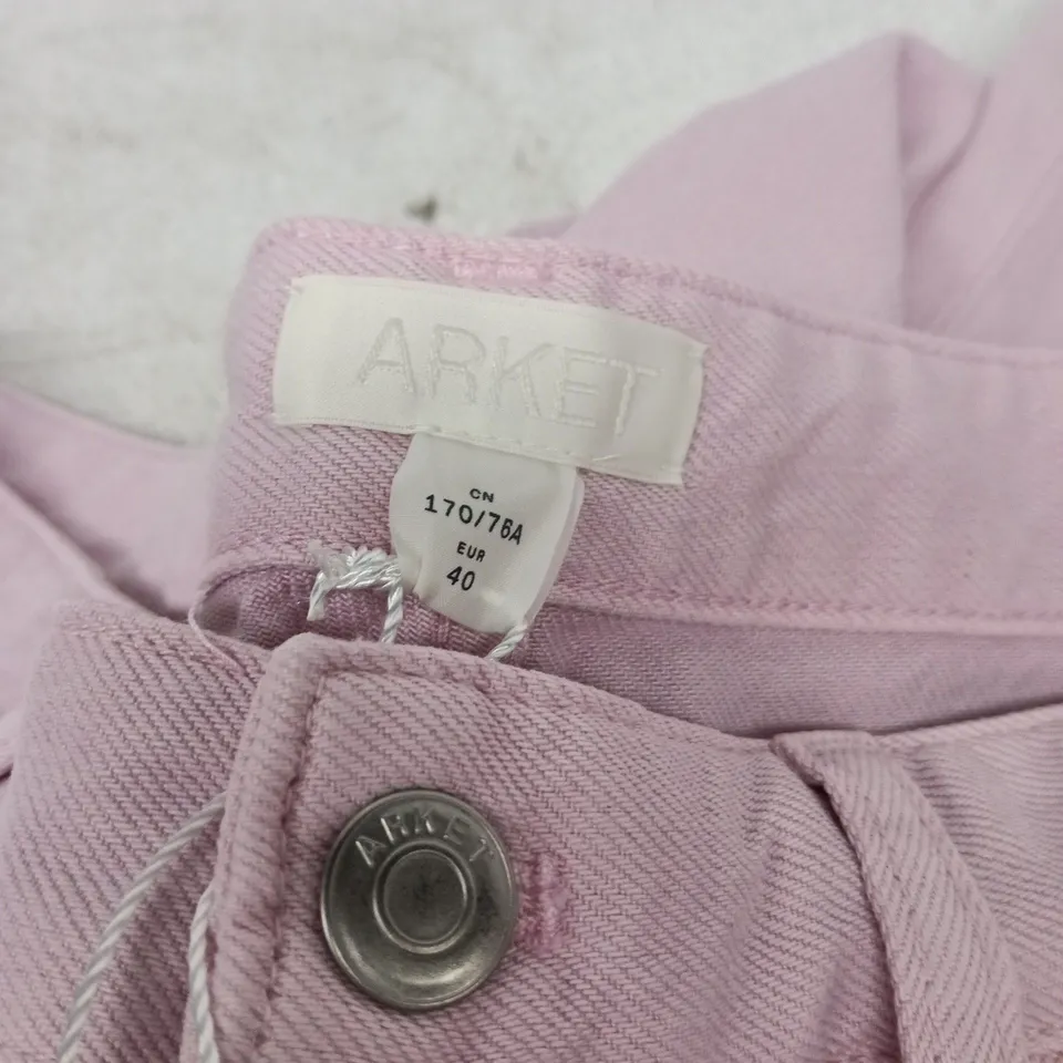 ARKET WOMEN'S PINK JEAN TROUSERS, UK 12 (EU 40)