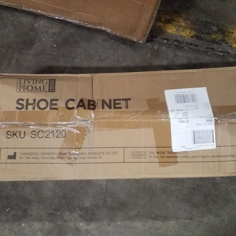 BOXED LIVING AND HOME SHOE CABINET - WHITE 40×22×124CM