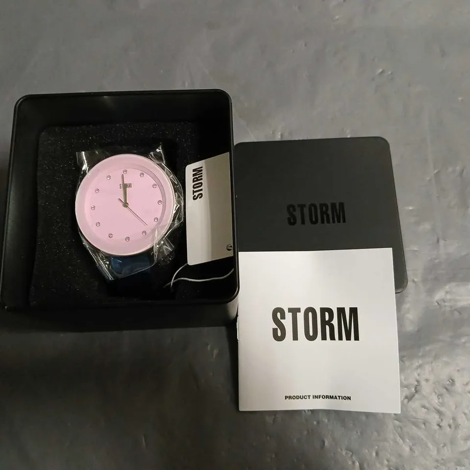 BOXED STORM OSTELE LAZER PINK LADIES WATCH 