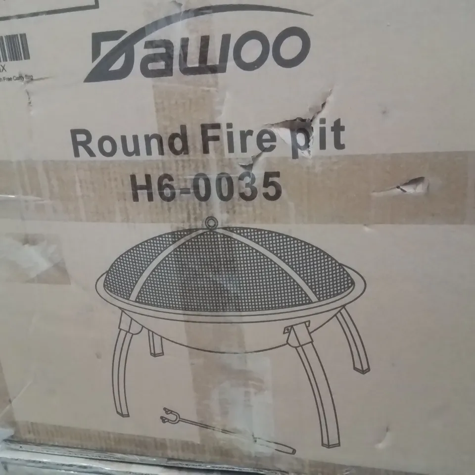 BOXED DAWOO ROUND FIRE PIT
