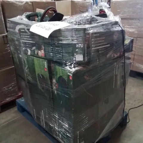 PALLET CONTAINING A LARGE QUANTITY OF POWER TOOLS ITEMS TO INCLUDE;PARKSIDE ROBOT LAWN MOWER,PARKSIDE ANGLE GRINDER,ELECTRIC LAWNMOWER,CORDLESS CHAINSAW