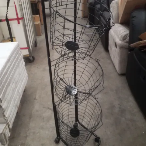 METAL ROLLING LAUNDRY SORTER WITH HANDLES