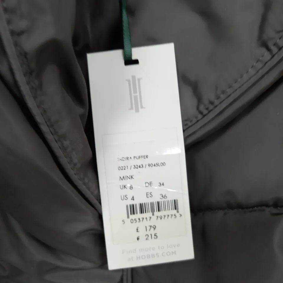 HOBBS INDIRA PUFFER COAT SIZE 8