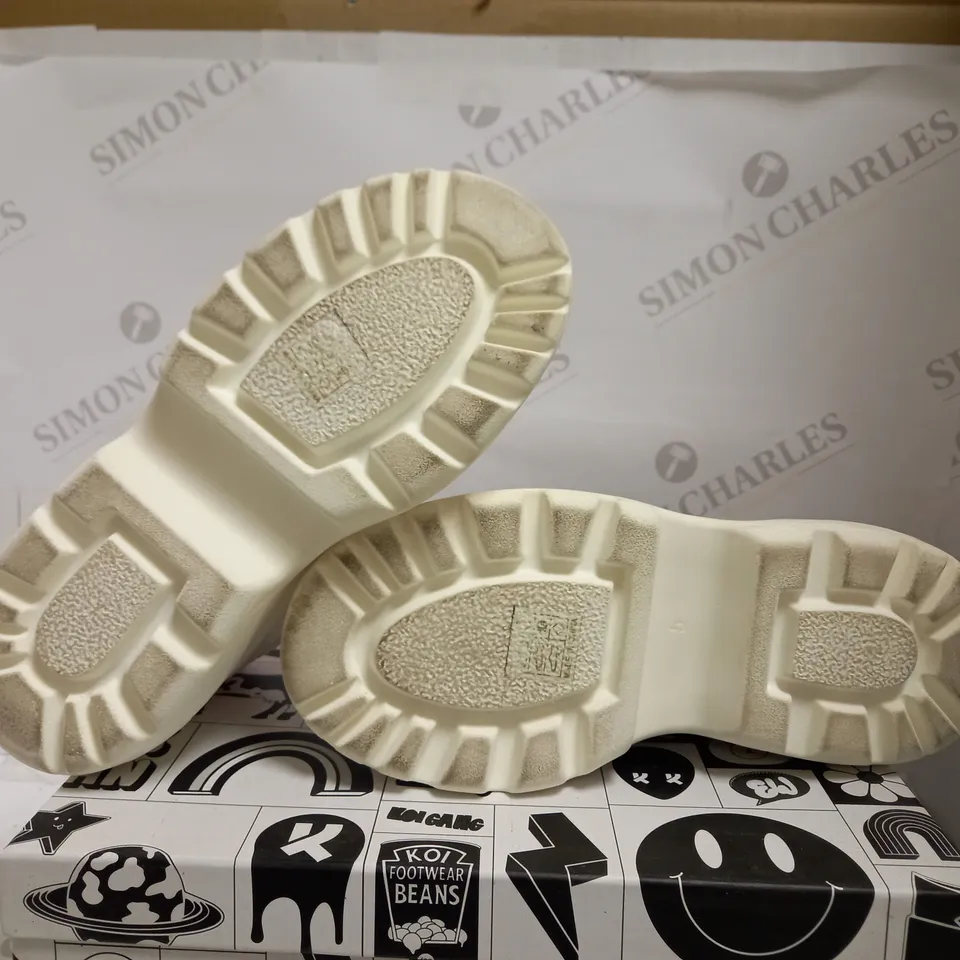KOI VEGAN SPIKE DETAIL PLATFORM TRAINERS UK SIZE 5