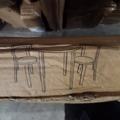 BOXED TABLE AND CHAIRS SET - WHITE