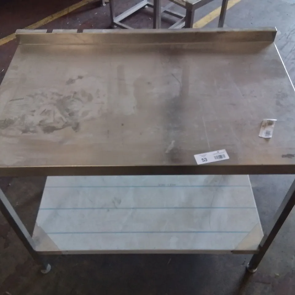 STAINLESS STEEL INDUSTRIAL CATERING WORKTOP/COUNTER