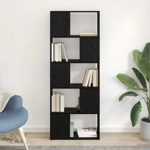 BOXED BOOKCASE BLACK OAK ENGINEERED WOOD (1 BOX)