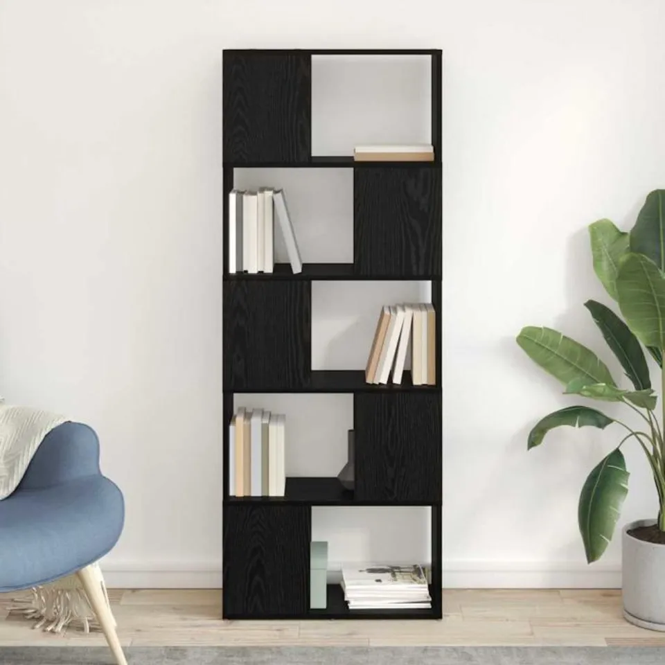 BOXED BOOKCASE BLACK OAK ENGINEERED WOOD (1 BOX)