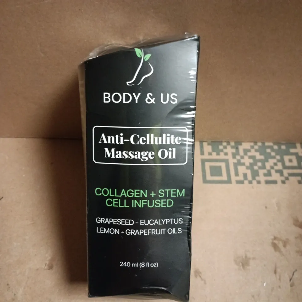 BODY & US ANTI-CELLULITE MASSAGE OIL – COLLAGEN + STEM CELL INFUSED, 240 ML
