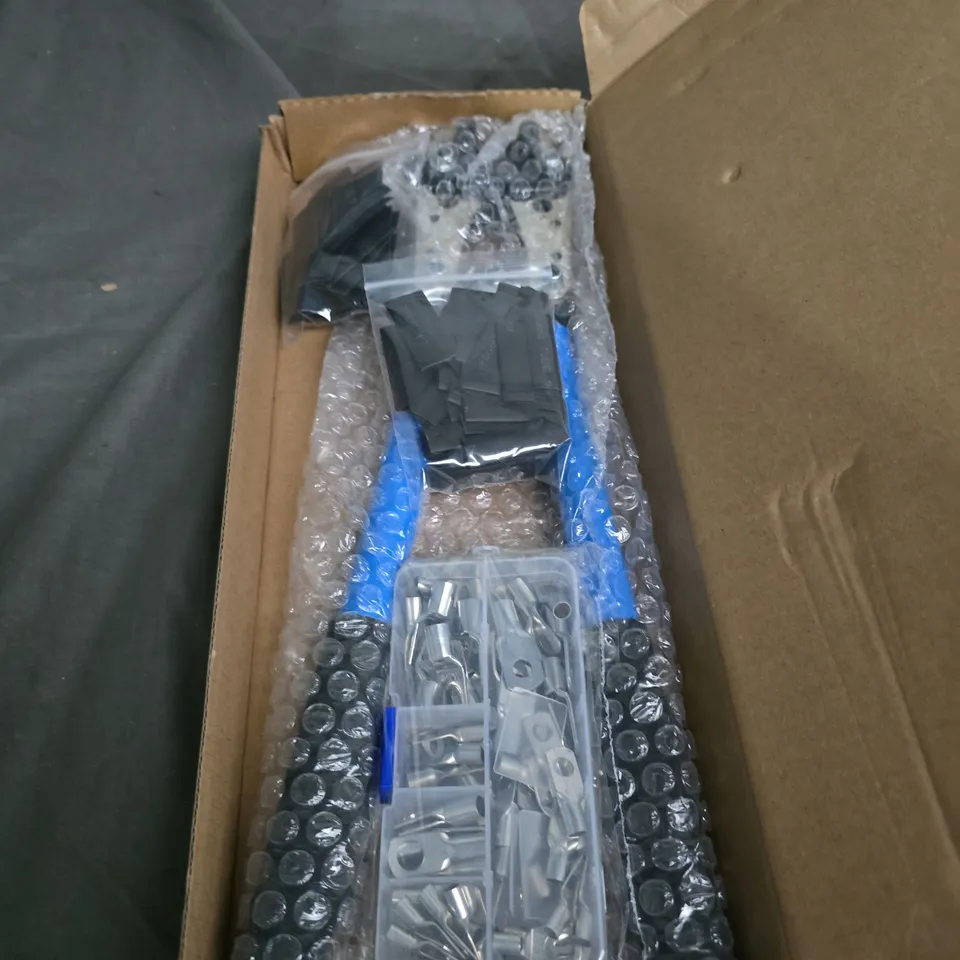 INDUSTRIAL HARDWARE KIT WITH METAL BRACKETS AND FASTENERS CRIMPING AND PLIERS KIT